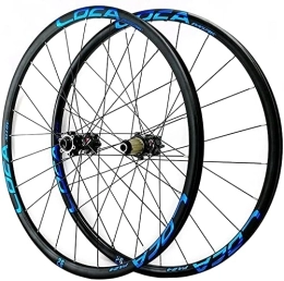 UPPVTE Mountain Bike Wheel UPPVTE 26 / 27.5 / 29Inch MTB Bicycle Wheelset, 24 Holes Barrel Shaft Ultra-Light Aluminum Alloy Front Rear Wheel Disc Brake 8-12 Speed Wheel (Color : Blue, Size : 26inch)