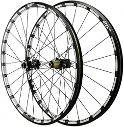 UPPVTE Mountain Bike Wheel UPPVTE 26 / 27.5in Bicycle Wheelset Hybrid Double Walled Aluminum Alloy MTB Rim Disc Brake Thru Axle 24 Holes 7 / 8 / 9 / 10 / 11 / 12 Speed Cassette Wheel (Color : Black, Size : 27.5inch)