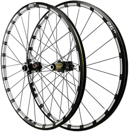 UPPVTE Mountain Bike Wheel UPPVTE 26 / 27.5in Double Walled 24 Holes MTB Rim Thru Axle Bicycle Wheel(Front + Rear) Disc Brake Bike Wheelset 7 8 9 10 11 12 Speed Wheel (Color : Black, Size : 27.5inch)