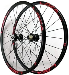 UPPVTE Mountain Bike Wheel UPPVTE 26 / 27.5in MTB Wheelset 24hole QR Bicycle Front Rear Wheel Alloy Rim Sealed Bearing 11 / 12 Speed Cassette Hub Disc Brake Wheel (Color : Red, Size : 27.5inch)