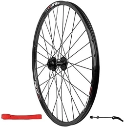 UPPVTE Spares UPPVTE 26 Inch Bicycle Front Wheel, Wheelset Double Layer Alloy Bike Rim Q / R MTB 7 8 9 10 Speed 32H Wheel (Color : Black, Size : 26inch)