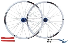 UPPVTE Spares UPPVTE 26 Inch Mountain Bike Cycling Wheels, Quick Release Palin Bearing 7 / 8 / 9 / 10 Speed Disc Brake Wheel Set 1560g Wheel Wheel (Color : White, Size : 26 Inch)