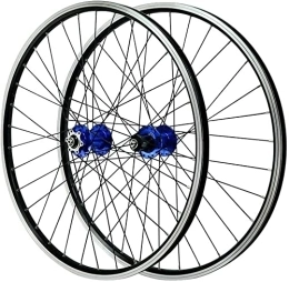 UPPVTE Mountain Bike Wheel UPPVTE 26 Inch MTB Bicycle Wheelset, V-Brake Double Wall Disc Brake Cycling Wheels For 8 / 9 / 10 Speed Flywheel 6-nail Disc Brake Wheel (Color : Blue, Size : 26inch)