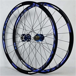 UPPVTE Mountain Bike Wheel UPPVTE 29 Inch MTB Bicycle Wheelset, 700C Aluminum Alloy Quick Release Hub V Brake / Disc Brake Compatible 7 / 8 / 9 / 10 / 11 Speed Wheel (Color : Blue, Size : 700C)