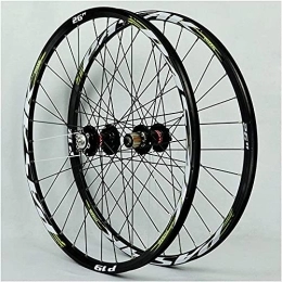 UPPVTE Spares UPPVTE 32H Bicycle Wheel Set, 26 / 27.5 / 29 Aluminum Alloy MTB Front Rear Wheel Double Wall Disc Brake 7-11 Speed QR Axles Bicycle Accessory Wheel