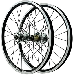 UPPVTE Mountain Bike Wheel UPPVTE 406 Quick Release MTB Bike Wheel Set V Brake / Disc Brake / Rim Brake Double Walled Aluminum Alloy MTB Rim 7 8 9 10 11 12 Speed Wheel (Color : Silver, Size : 20inch)