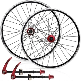 UPPVTE Mountain Bike Wheel UPPVTE Bike Wheelset 26 Inch, V / Disc Brake Dual Purpose MTB Cycling Wheels Aluminum Alloy Rim QR 32H fit 7-10 Speed Cassette Wheel (Size : 26inch)