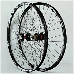 UPPVTE Spares UPPVTE Mountain Bike Wheel 26 / 27.5 / 29 Inch, Double Wall Rims Cassette Flywheel Sealed Bearing Disc Brake QR 7-11 Speed Bike Wheel Set Wheel (Color : Black, Size : 27.5INCH)