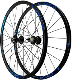 UPPVTE Spares UPPVTE Mountain Bike Wheelset 26 / 27.5 / 29in, Front Rear Wheel Set Light-Alloy Rims Disc Brake Quick Release 24 Holes 8 9 10 11 12 Speed Wheel (Color : Blue, Size : 29INCH)