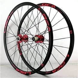 UPPVTE Mountain Bike Wheel UPPVTE MTB Wheelset 26 / 27.5 / 29in Cycling Wheels Ultralight Aluminum Alloy Disc / V Brake Quick Release 8 / 9 / 10 / 11 / 12 Speed Wheel (Color : Red, Size : 29inch)