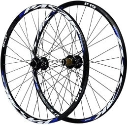 UPVPTK Mountain Bike Wheel UPVPTK 26 / 27.5 / 29In Bicycle Wheelset, Barrel Shaft Hybrid Mountain Bike Wheels Double Wall Disc Brake Quick Release Rim 32H 7-11 Speed Wheel (Color : Blue, Size : 27.5INCH)