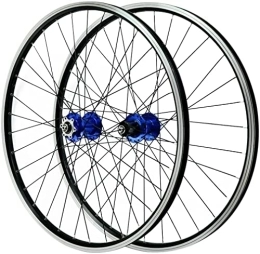 UPVPTK Spares UPVPTK 26 / 27.5 / 29in Bike Wheelset, Double Walled Alloy Rim MTB Bike Quick Release 32 Holes V Brake / Disc Brake QR 7 8 9 10 11 Speed Cassette Wheel (Color : Blue, Size : 27.5inch)