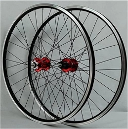 UPVPTK Mountain Bike Wheel UPVPTK Mountain Bike Wheelset 26 / 27.5 / 29In, Double Walled Aluminum Alloy MTB Rim Fast Release V / Disc Brake 32H 7-11 Speed Front Rear Wheels Wheel (Color : Red, Size : 29INCH)