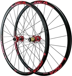 UPVPTK Mountain Bike Wheel UPVPTK MTB Bicycle Wheelset 26 / 27.5 / 29In, 24H Barrel Shaft Ultralight Aluminum Alloy MTB Rim Sealed Bearing 8 9 10 11 12 Speed Disc Brake Wheel (Color : Red-2, Size : 29INCH)