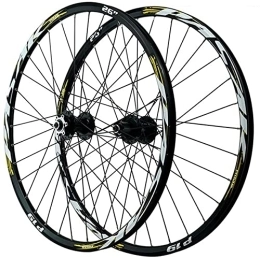 UPVPTK Mountain Bike Wheel UPVPTK MTB Bike Wheels 26 27.5 29inch, 6 Claws 1-1 / 2” AM Wheel 9MM QR Wheelset Rim Bicycle Wheels Big Hub Wheel (Color : Gold, Size : 27.5 inch)