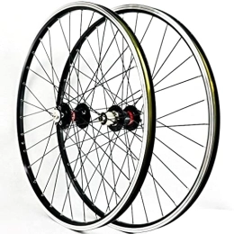 UPVPTK Mountain Bike Wheel UPVPTK MTB Bike Wheelset 26 / 27.5 / 29 Inch, QR V / Disc Brake Sealed Bearing for 7 8 9 10 11 Speed Cassette Aluminum Alloy 32H Rim Wheel (Color : Black, Size : 26inch)
