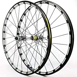 UPVPTK Mountain Bike Wheel UPVPTK MTB Bike Wheelset 26 27.5 29in Thru Axle Disc Brake Wheelset Rim Sealed Bearing for 7-8-9-10-11-12 Speed Cassette Freewheel 1750g Wheel (Color : Silver, Size : 26inch)