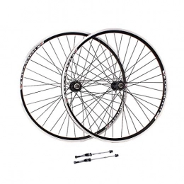 HWL Spares V-Brake Bike Wheelset 26 Inch, Double Wall Aluminum Alloy MTB Cycling Wheels Quick Release 32 Hole 6 / 7 / 8 Speed Wheels Rim