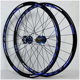 VBCGGGG Spares VBCGGGG Bicycle Wheelset 700C Mtb Road Bike Front & Rear Wheel 29" Disc / Rim Brake 7-11speed Cassette Flywheel Sealed Bearing Hubs 6 Pawls QR 1700g Freewheel (Color : B-BLUE, Size : 700C)
