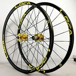 VBCGGGG Mountain Bike Wheel VBCGGGG Bike Wheels 26 / 27.5 Inch 11 Speed MTB Rim Racing Bike Wheelset Quick Release 24 Spokes For Hybrid / Mountainbike Freewheel (Color : A-GOLD, Size : 27.5INCH)