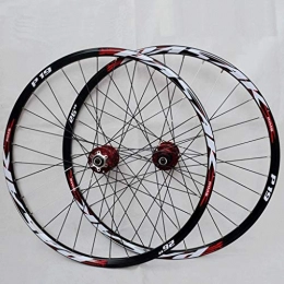 VBCGGGG Spares VBCGGGG MTB Bicycle Wheelset 26 / 27.5 / 29 Inch Dõụblë Wall Rims Quick Release Disc Brake Bike Cycling Wheels 32 Spoke 7-11 Speed Cassette 2200g Freewheel (Color : RED, Size : 29INCH)