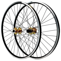 vivianan Spares vivianan 26 27.5 29 Inch MTB Wheelset, Disc Brake Quick Release Mountain Bike Wheelset, Aluminum Alloy Rim 24H Bicycle Front Rear Wheels Fit 8-12 Speed Cassette (Size : 26inch)