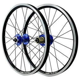 vivianan Mountain Bike Wheel vivianan Mountain Bike MTB Wheelset 20 Inch Alloy Disc Brake V Brake Sealed Bearing Bicycle Wheel 7 8 9 10 11 12 Speed Six Claws 24holes Quick Release (Color : Blue)