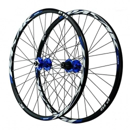 VPPV Spares VPPV 26 / 27.5 / 29 MTB Bike Wheelset, Double Wall Cycling Rim Aluminum Alloy Disc Brake Bicycle Wheel 32 Holes for 7 / 8 / 9 / 10 / 11 Speed (Color : Blue, Size : 26 INCH)