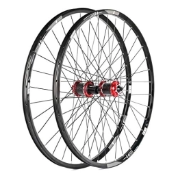 VPPV Mountain Bike Wheel VPPV 26 / 27.5 Inch Bike Wheels Mountain, Magnesium Alloy Downhill 29er Cycling Wheelset 9mm Quick Release 8 9 10 11 Speed (Color : Red, Size : 27.5inch)