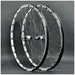 VPPV Mountain Bike Wheel VPPV 26 Inch 27.5”29er Mountain Bike Wheels Double Wall Aluminum Alloy 24 Holes Quick Release MTB Rim Wheelset for 7 8 9 10 11 Speed Disc Black (Size : 29 INCH)
