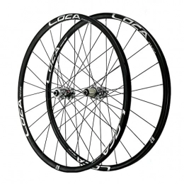 VPPV Mountain Bike Wheel VPPV 26 Inch 27.5”29er MTB Bike Wheelset, Double Wall Aluminum Alloy Road Bicycle Wheels Sealed Bearing 24 Hole for 7 / 8 / 9 / 10 / 11 Speed (Color : Black, Size : 29 er)