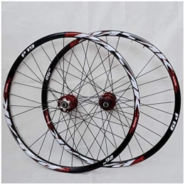 VPPV Mountain Bike Wheel VPPV 26 Inch 29" MTB Bike Wheelset Aluminum Alloy Disc Brake Mountain Cycling Wheels for 7 / 8 / 9 / 10 / 11 Speed (Color : Red, Size : 27.5INCH)