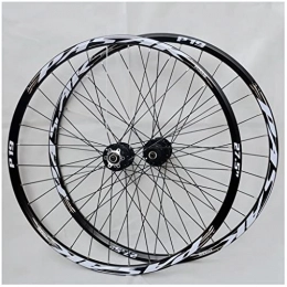 VPPV Spares VPPV Aluminum Alloy MTB Bike Wheelset 26 / 27.5 / 29 Inch, Double Wall Cycling Rim Disc Brake Bicycle Wheel for 7 / 8 / 9 / 10 / 11 Speed (Size : 26 INCH)
