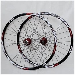 VPPV Mountain Bike Wheel VPPV Mountain Bike Wheels 26 / 27.5 / 29 Inch, Double Wall Aluminum Alloy Cycling Rim Disc Brake MTB Wheelet for 7 / 8 / 9 / 10 / 11 Speed Red (Size : 29 ER)