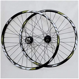 VPPV Spares VPPV MTB Bike Wheelset 26 27.5 29 Inch Cycling Wheels Double Wall Aluminum Alloy Disc Brake Racing Bike Rim Wheel (Color : Black, Size : 27.5INCH)