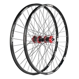 VPPV Mountain Bike Wheel VPPV MTB Bike Wheelset 26 / 27.5 / 29 Inch Magnesium Alloy Downhill Cycling Wheels Mountain Rim 8 9 10 11 Speed (Color : Red, Size : 27.5inch)