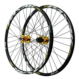 VPPV Spares VPPV MTB Cycling Wheelet 26 27.5 Inch 29 er, Aluminum Alloy Mountain Bike Rim Sealed Bearings Disc Brake for 7 / 8 / 9 / 10 / 11 Speed Gold (Size : 27.5 INCH)