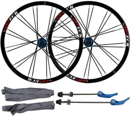VTDOUQ Spares VTDOUQ 26 inch mountain bike wheel, aluminum double-walled rim, MTB disc brake 24 hole rapid release 7 8 9 10 speed