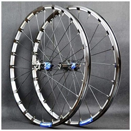 VTDOUQ Spares VTDOUQ Mountain bike wheel set 26 / 27.5-inch CNC double-wall light alloy rim MTB bicycle wheels cassette hub QR disc brake 24-hole 7-11 speed