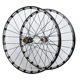 VTDOUQ Mountain Bike Wheel VTDOUQ MTB bicycle wheel for 26 27.5 29 inch bicycle front wheel rear wheel set double layer aluminum rim 7 Palin bearing disc brake QR 7-11 speed 24H 1742g