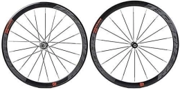 GAOTTINGSD Mountain Bike Wheel Wheel Mountain Bike 700C Bicycle wheelset Ultralight double-walled aluminum alloy Bicycle rims 40mm high Rear wheel front wheel 4 Palin BMX road Bicycle wheelset 8 9 10 11 speed ( Color : Red )