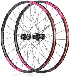 WYN Mountain Bike Wheel Wheel Mountain Bike for 26" Double Wall Rim Set, Disc Rim Brake 7 8 9 10 11speed Sealed Bearings Hub (Color : Pink, Size : 26inch)