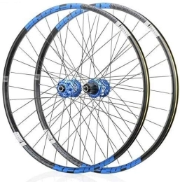 GAOTTINGSD Spares Wheel Mountain Bike Mountain bike wheels, bike wheelset 26 / 29 / 27.5 inches front rear wheelset double-walled rim quick release disc brake 32 holes 4 Palin 8-11 speed ( Color : Blue , Size : 27.5in )