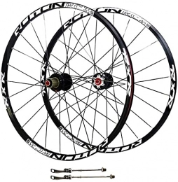 Wheels Spares Wheels 26 / 27.5In Hybrid Mountain Bike Double Wall MTB Rim Disc Brake Ultralight Carbon Fiber Quick Release 24H 9 / 10 / 11 Speed Bicycle Wheelset(Size:26in)