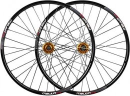 Wheels 26 Inch MTB Bicycle Set,Mountain Bike Double Wall Rims Disc Brake Hub QR For 7/8/9/10 Speed Cassette 32 Spoke(Size:26inch,Color:B)