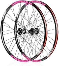 WYJW Spares Wheels Cycling wheels, 26" / 27.5" bicycle wheelset disc brake Quick release mountain bike wheelset aluminum alloy rims 32H for Shimano or Sram 8 9 10 11 Ges (Color:26in)