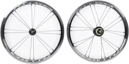 HAENJA Mountain Bike Wheel Wheels Mountain Bike Wheelset Bicycle Rim V Brake MTB Wheels Bolt On Solid Shaft Hub (Color: Black1pc Wheelsets (Color : 16'' Black)