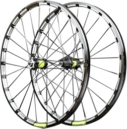 SJHFG Mountain Bike Wheel Wheelset 26" 27.5" 29" Bicycle Rim Disc Brake Wheels Quick Release 24 Holes Cassette Hub for 7 / 8 / 9 / 10 / 11 / 12 Speed Mountain Bike Wheelset road Wheel (Color : Green, Size : 29 inch)