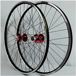 SJHFG Spares Wheelset 26" 27.5" 29" Bicycle Wheelset, Front 2 Rear 4 Sealed Bearings Hubs Rim QR Support 7-11Cassette Speed Disc / V Brake MTB Wheel road Wheel (Color : Red, Size : 29inch)