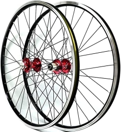 SJHFG Mountain Bike Wheel Wheelset 26 27.5 29" Bike Wheelset, Quick Release Disc / V-Brake 6 Claws Hub Front 2 Rear 4 Bearing MTB Wheel 7 8 9 10 11S Cassette Flywheel road Wheel (Color : Red Hub, Size : 27.5inch)